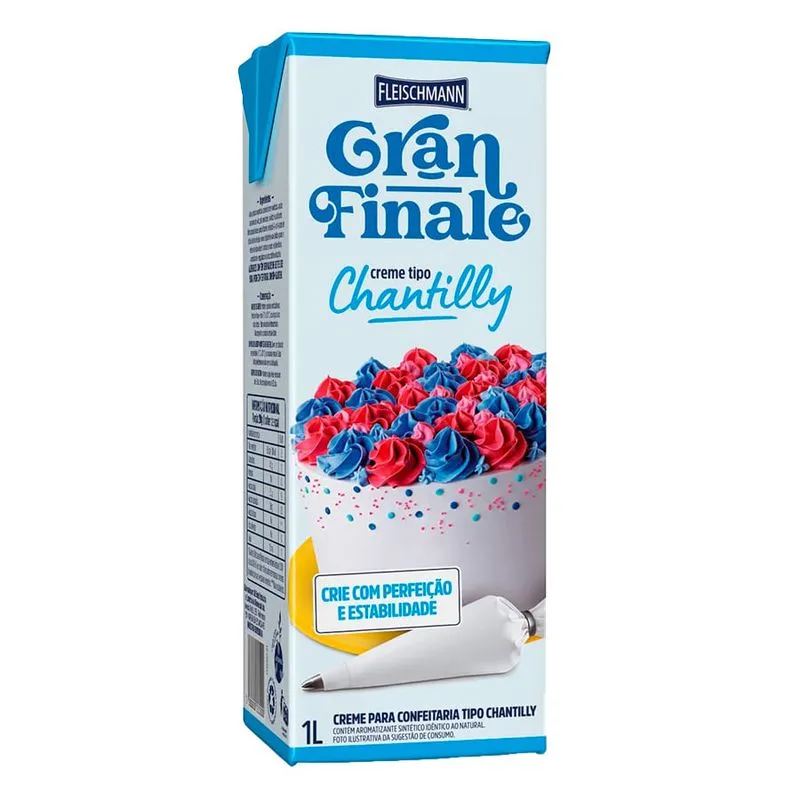 CREME CHANTILLY VEGETAL FLEISCHMANN GRAN FINALE CAIXA 1L 0