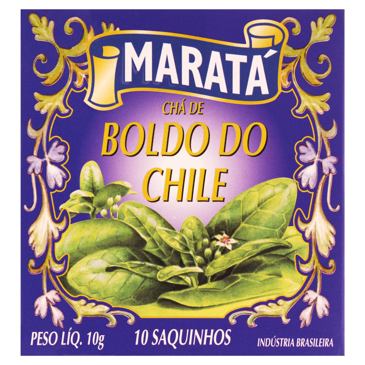CHA MARATA COM 10 SAQUINHOS BOLDO DO CHILE