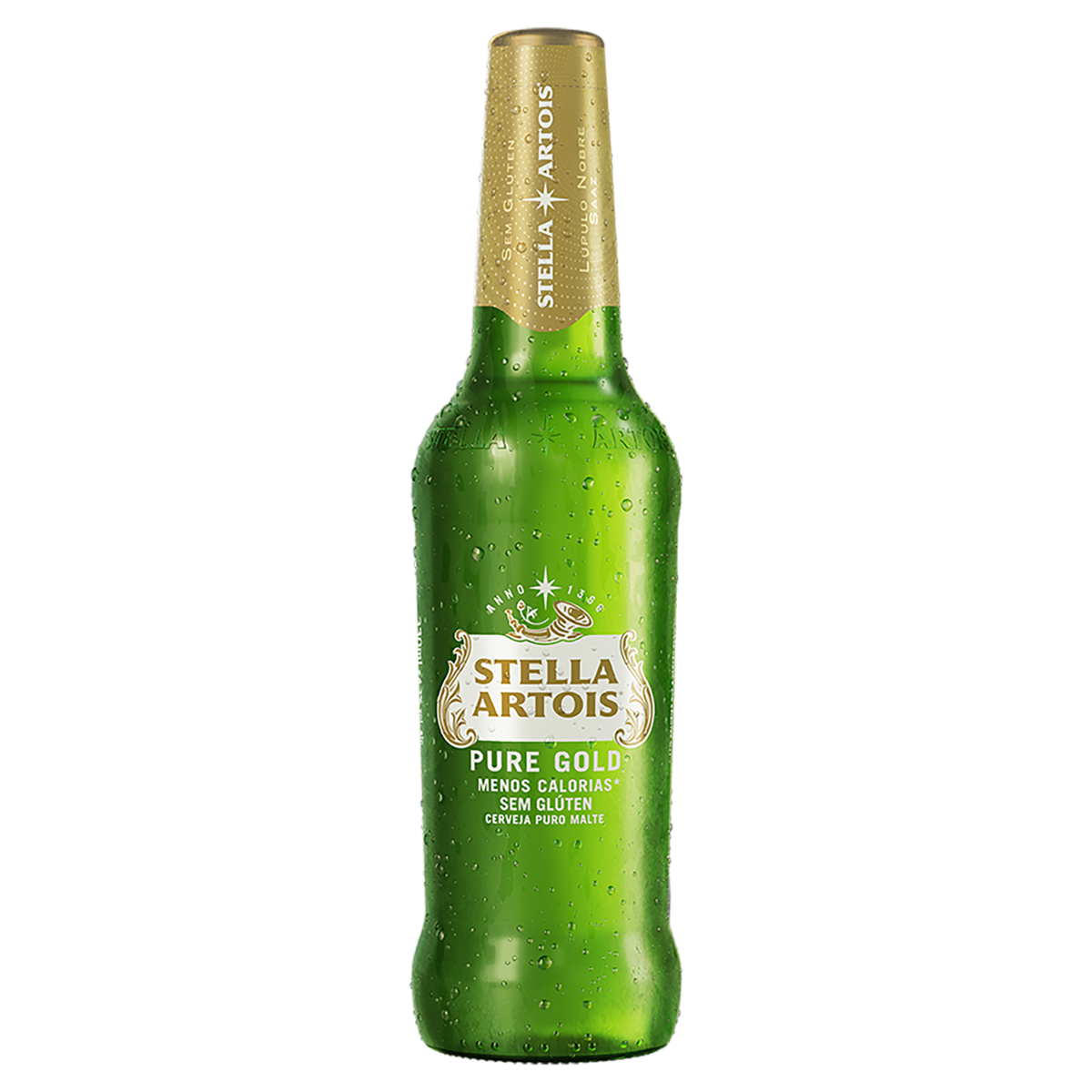 CERVEJA PURO MALTE PURE GOLD SEM GLÚTEN STELLA ARTOIS GARRAFA 330ML