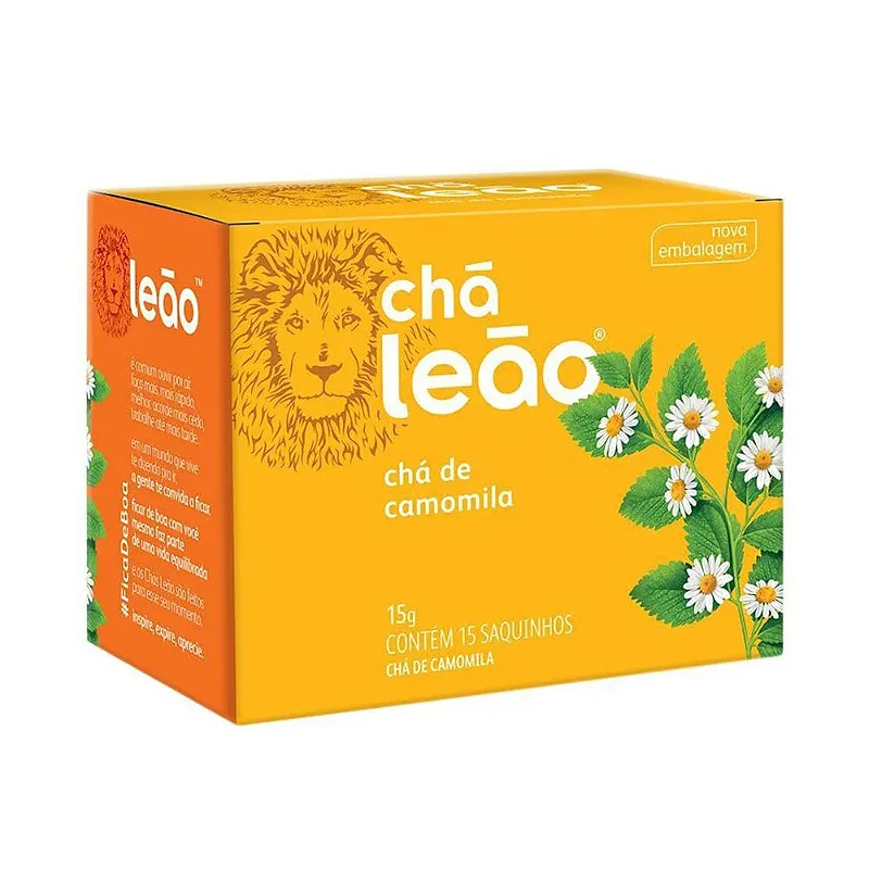 CHÁ CAMOMILA CHÁ LEÃO CAIXA 10G 10 UNIDADES