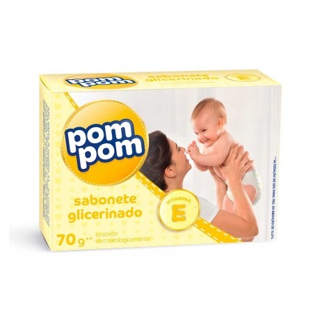 SABONETE INFANTIL BARRA GLICERINADO POM POM CAIXA 70G