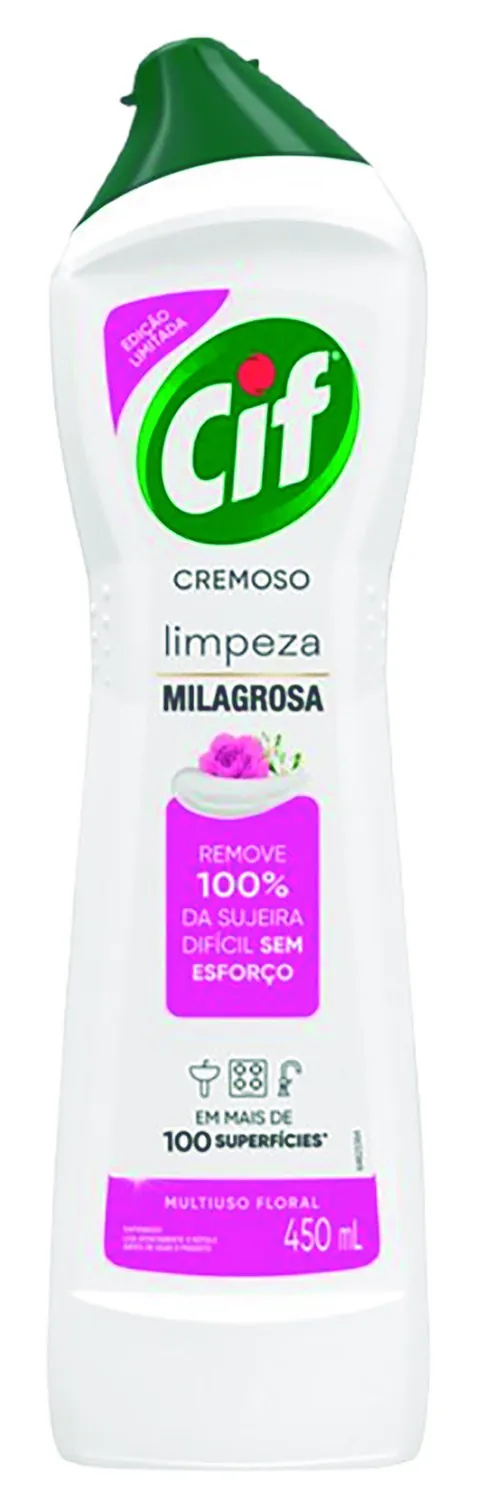 SAPONÁCEO CREMOSO MULTIUSO FLORAL CIF SQUEEZE 450ML