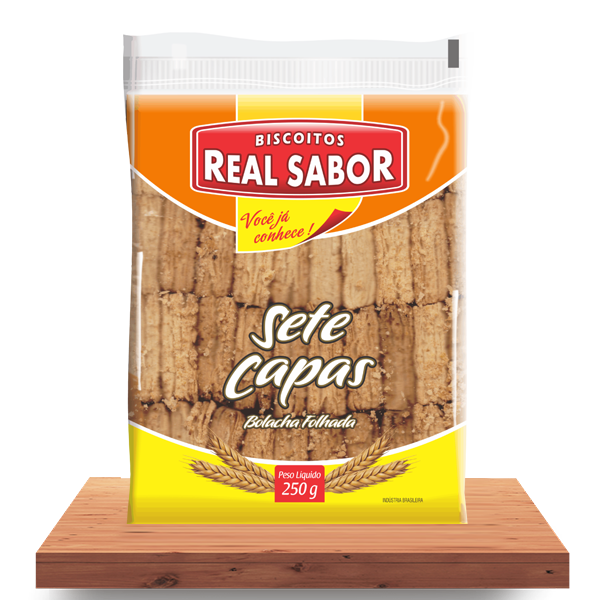 BOLACHA FOLHEADA SETE CAPAS REAL SABOR 250G