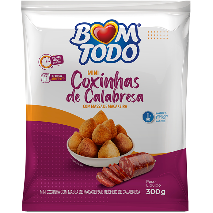 MINI COXINHAS DE CALABRESA 300G BOM TODO