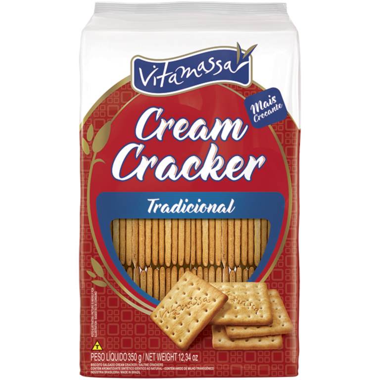 BISCOITO VITAMASSA CREAM CRACKER 350G TRADICIONAL