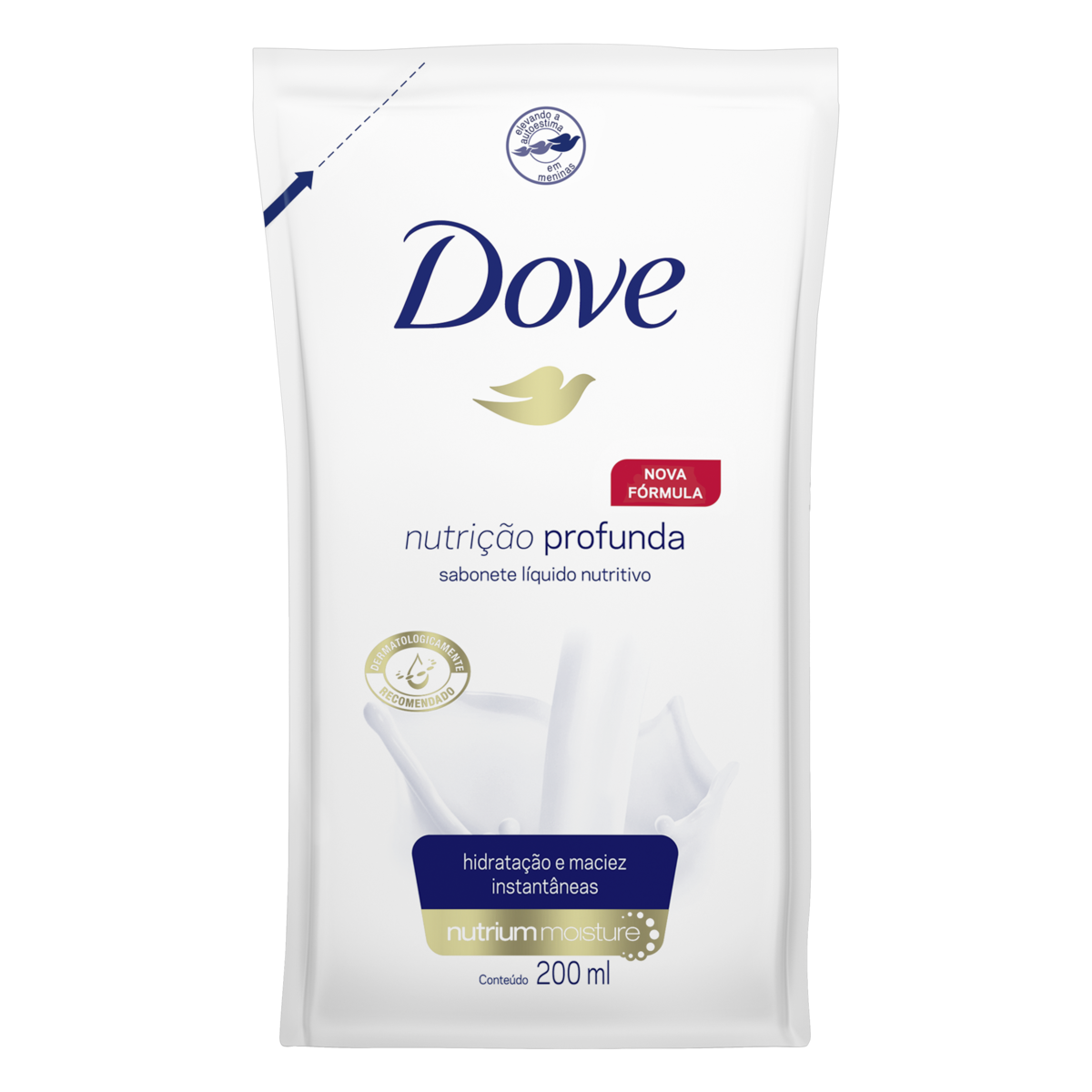 SABONETE LÍQUIDO DOVE NUTRIÇÃO PROFUNDA SACHÊ 200ML REFIL 0