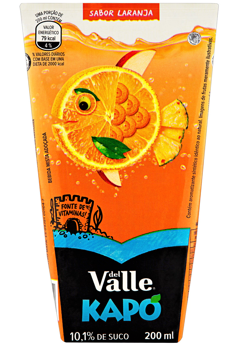 REFRESCO ADOÇADO LARANJA DEL VALLE KAPO CAIXA 200ML