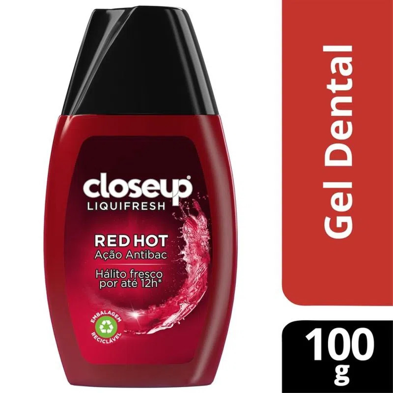 GEL DENTAL RED HOT CLOSEUP LIQUIFRESH FRASCO 100G