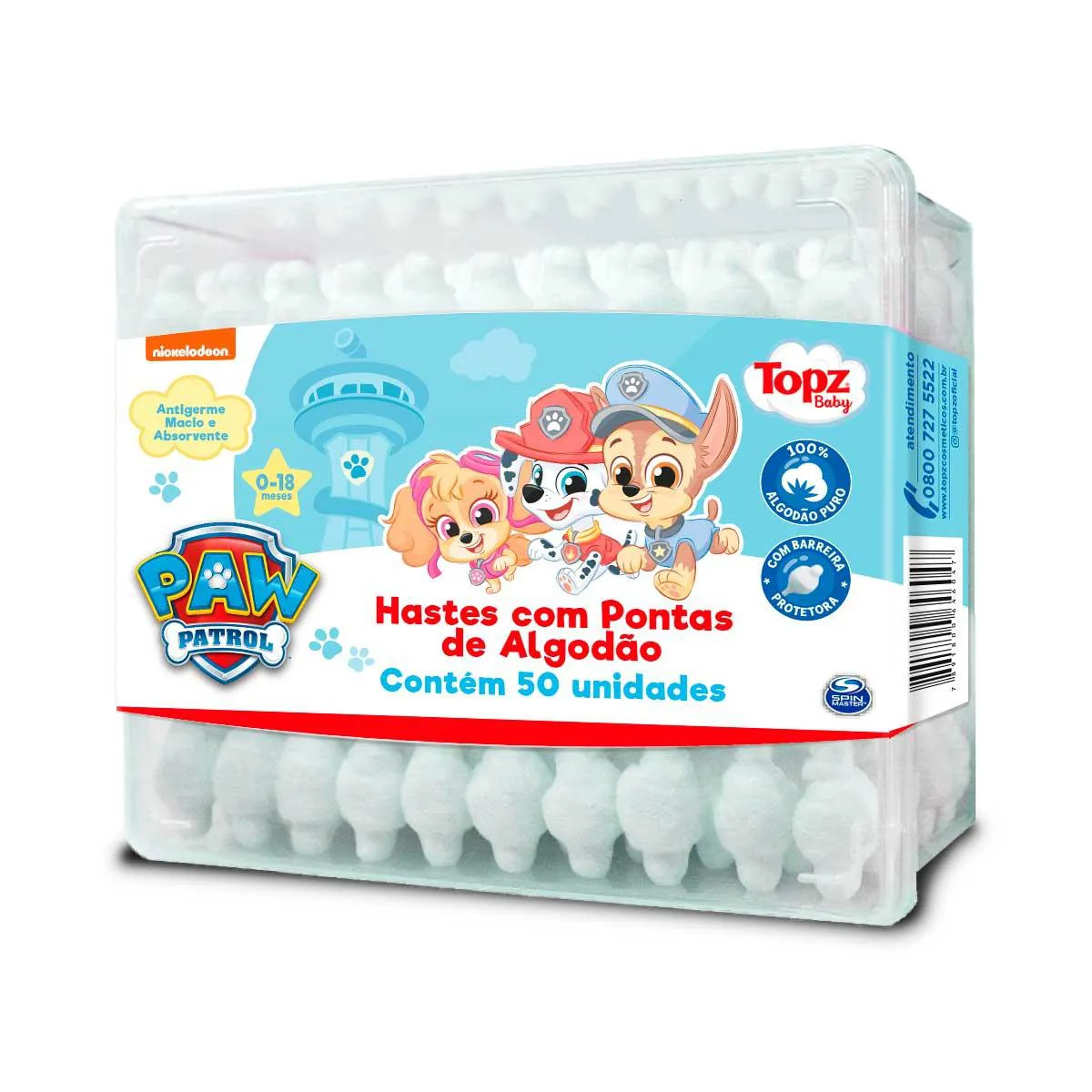 HASTES FLEXIVEIS TOPZ BABY PATRULHA CANINA 50UN — imagem 1