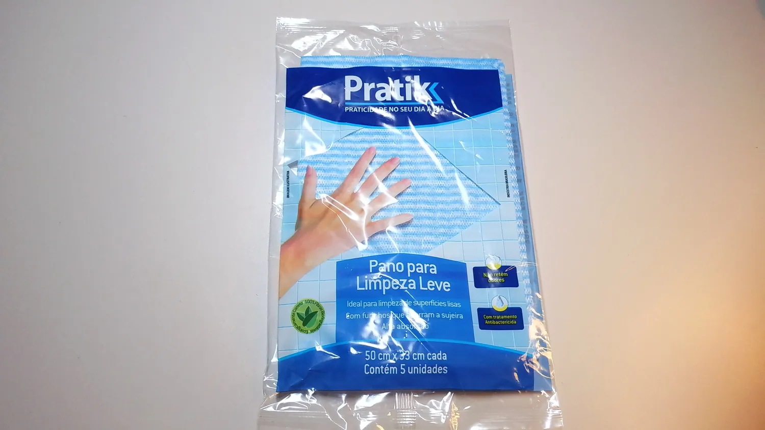 PANO PRATIK PARA LIMPEZA. 5X1 AZUL