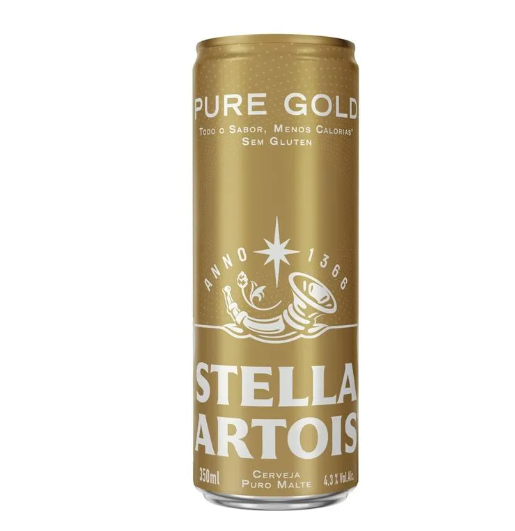 CERVEJA PURO MALTE PURE GOLD STELLA ARTOIS LATA 350ML 0