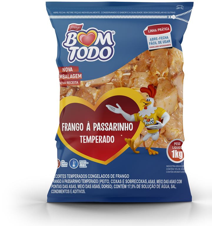 FRANGO À PASSARINHA TEMPERADO BOM TODO 1KG