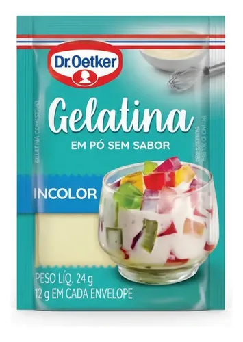 GELATINA EM PÓ SEM SABOR INCOLOR DR. OETKER 24G