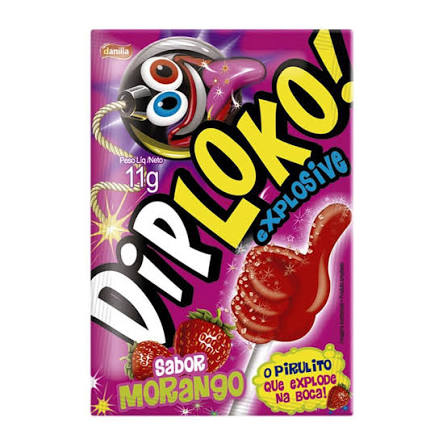 PIRULITO DIP LOKO BOOM MORANGO 11GR — imagem 1