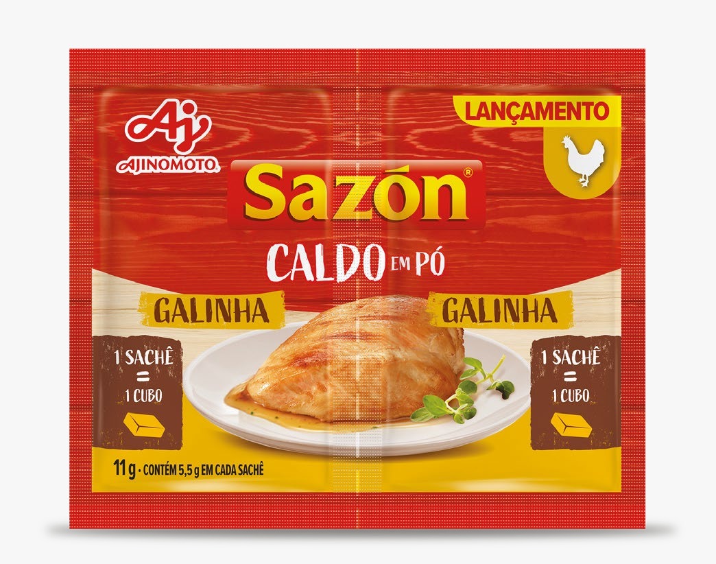 CALDO PÓ GALINHA SAZÓN ENVELOPE 11G 2 UNIDADES