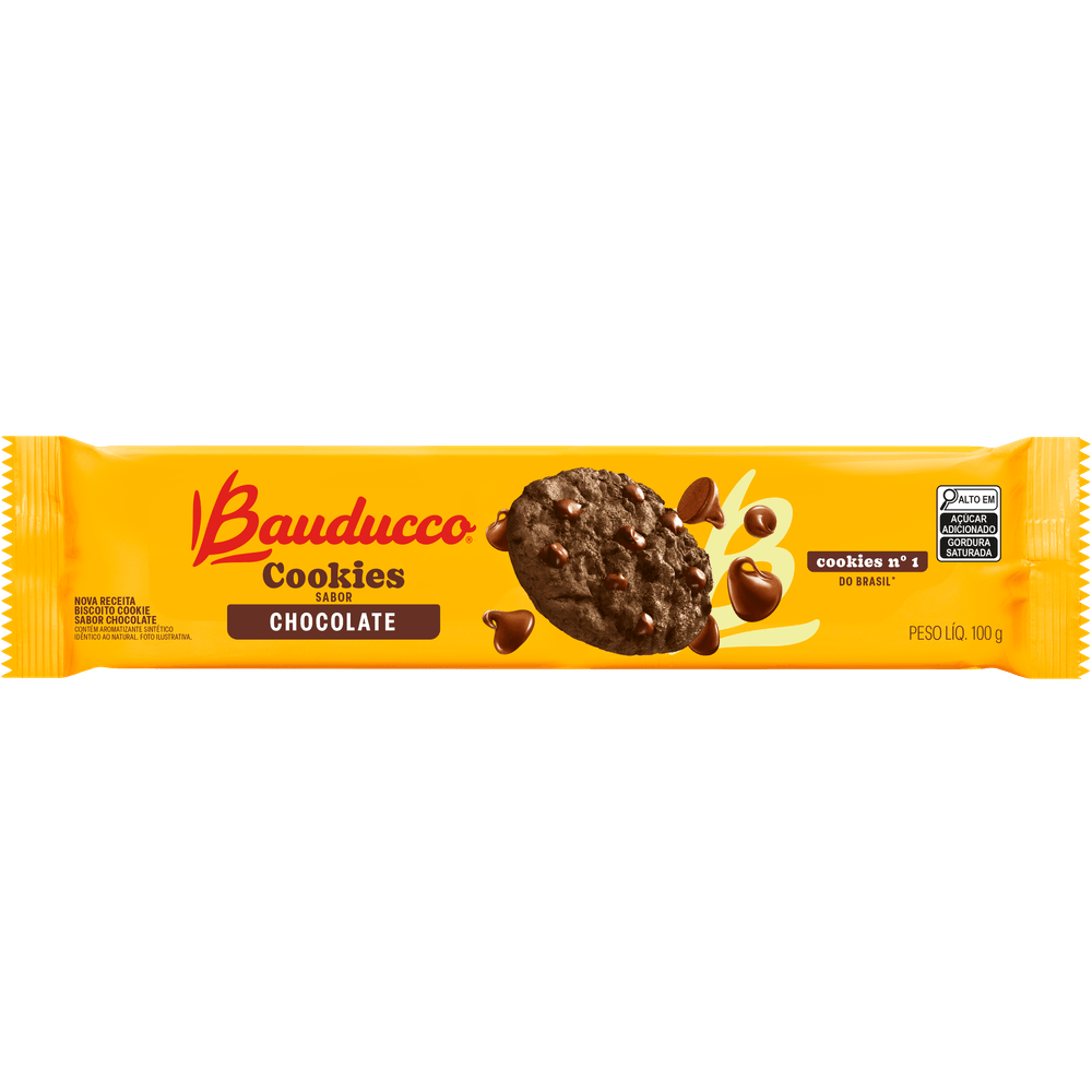BISCOITO COOKIE CHOCOLATE BAUDUCCO PACOTE 100G