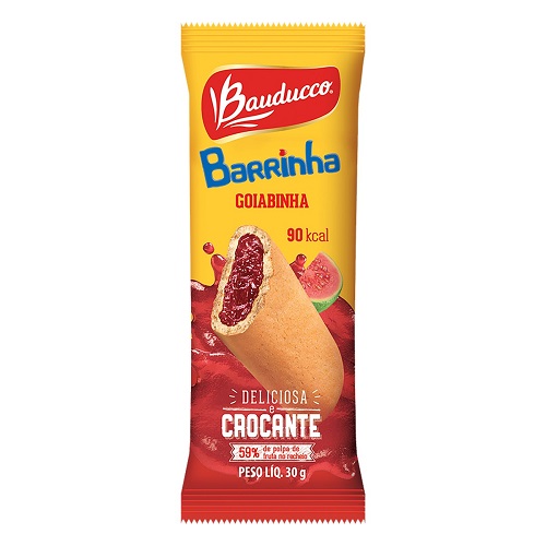 BISCOITO RECHEIO GOIABA BAUDUCCO BARRINHA PACOTE 30G