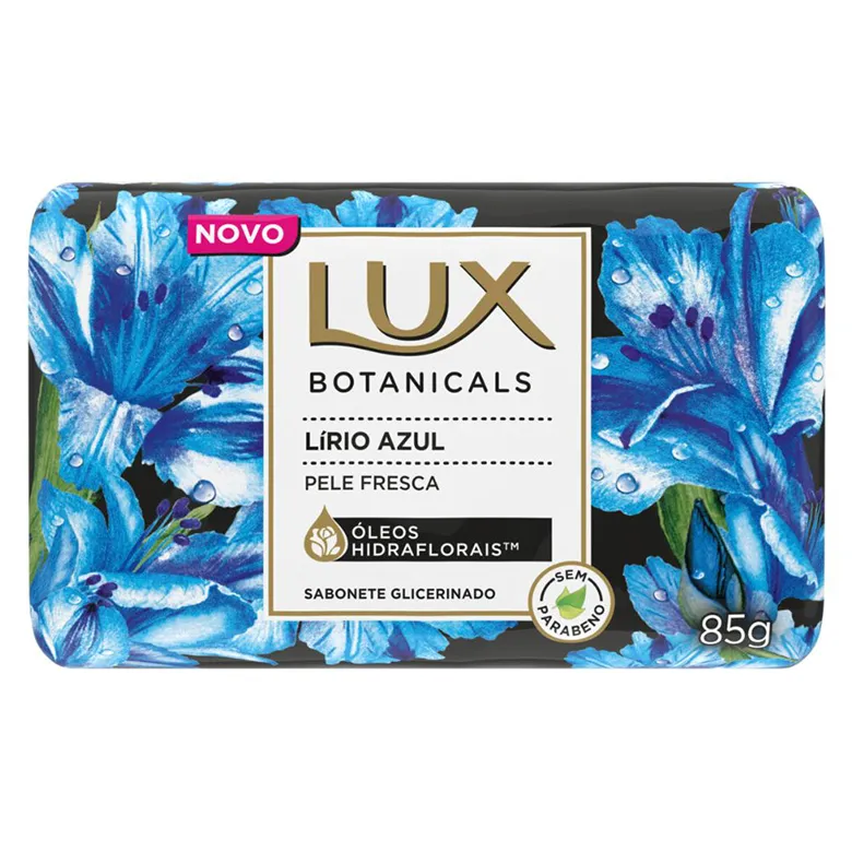 SABONETE BARRA DE GLICERINA LÍRIO AZUL LUX BOTANICALS ENVOLTÓRIO 85G