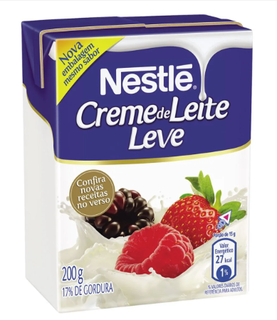 CREME DE LEITE UHT LEVE HOMOGENEIZADO ORIGINAL NESTLÉ CAIXA 200G
