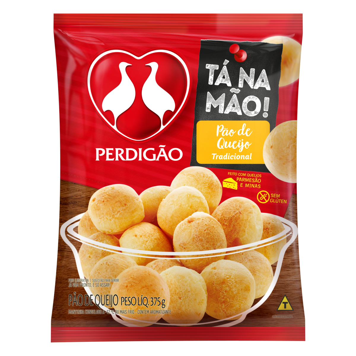 PÃO DE QUEIJO CONGELADO TRADICIONAL PERDIGÃO PACOTE 375G