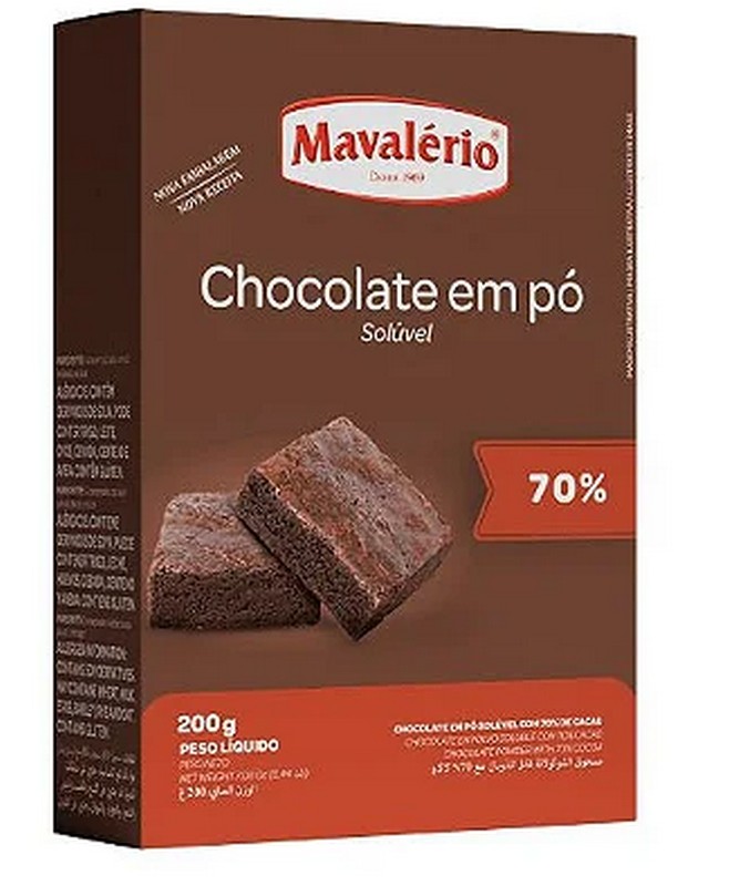 CHOCO PO SOLUVEL 70% 200G MAVALERIO 0