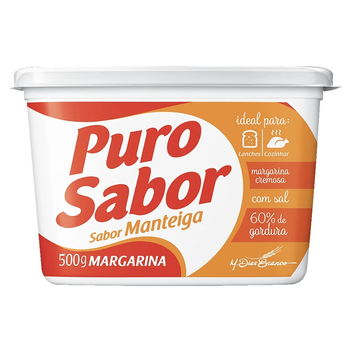 MARGARINA MANTEIGA CREMOSA COM SAL PURO SABOR POTE 500G