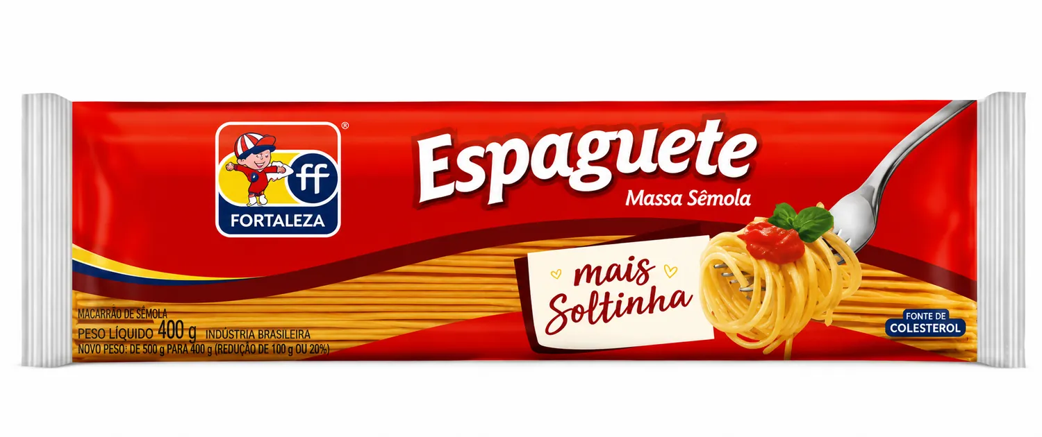 MACARRÃO FORTALEZA SÊMOLA ESPAGUETE 400G