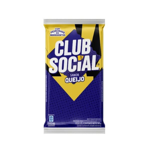 PACK BISCOITO MIX DE QUEIJOS CLUB SOCIAL PACOTE 141G 6 UNIDADES 0