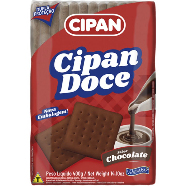 BISCOITO CIPAN DOCE CHOCOLATE 400G