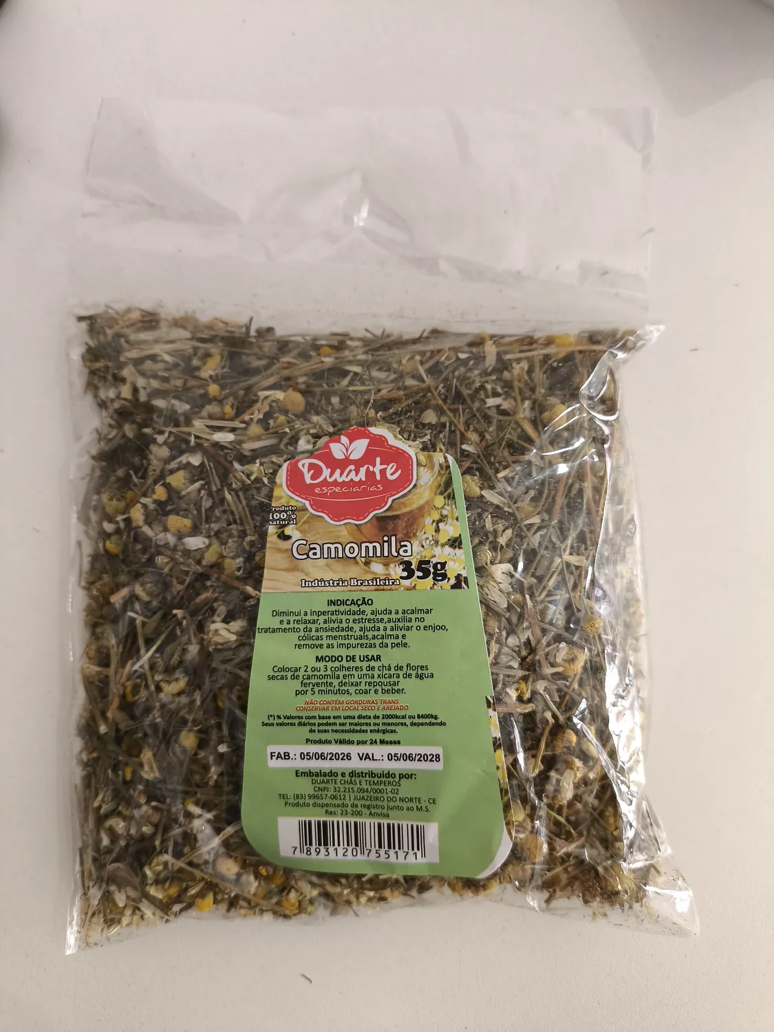 CAMOMILA 35G DUARTE 0