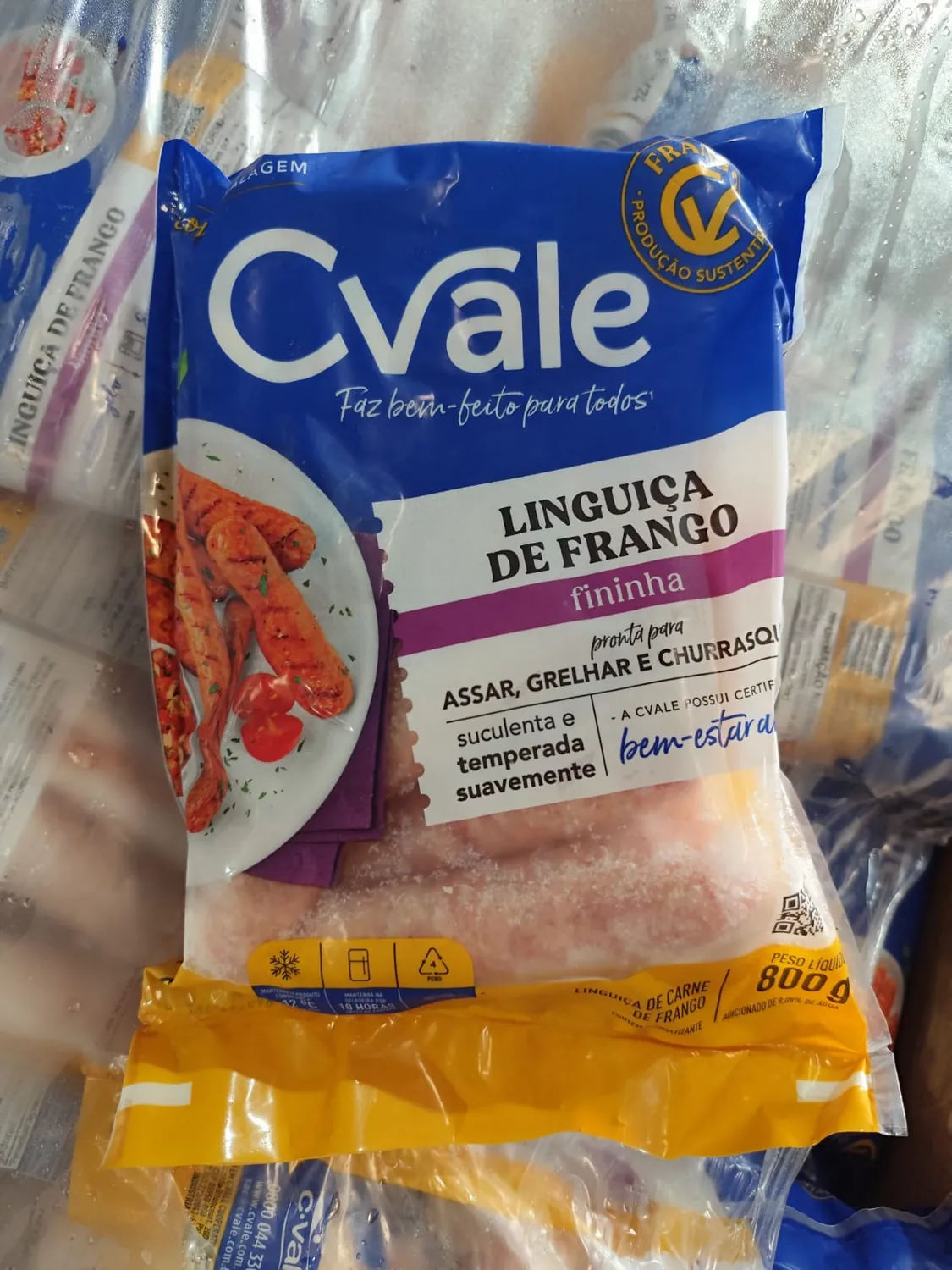 LINGUICA DE FRANGO FINA C.VALE 800G