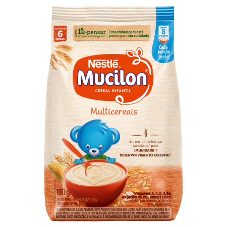 CEREAL INFANTIL MULTICEREAIS MUCILON PACOTE 180G