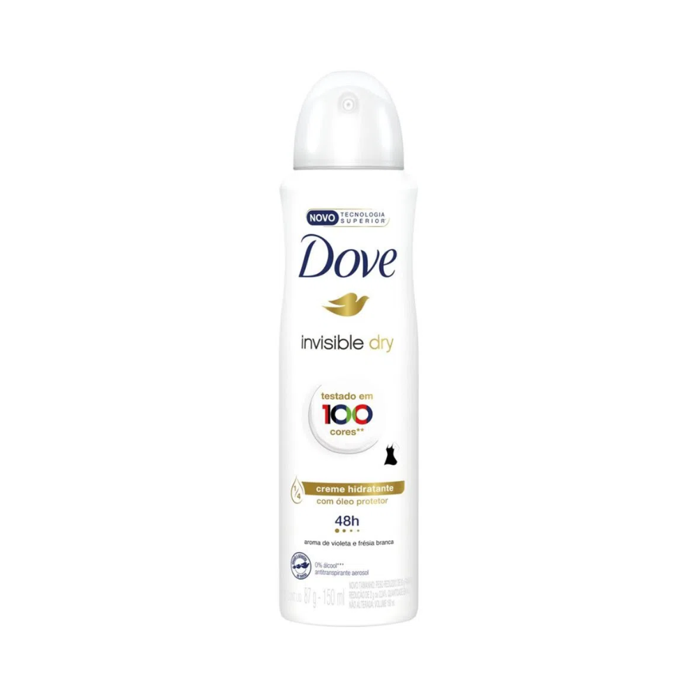 ANTITRANSPIRANTE AEROSSOL INVISIBLE DRY VIOLETA E FRÉSIA BRANCA DOVE 150ML SPRAY 0