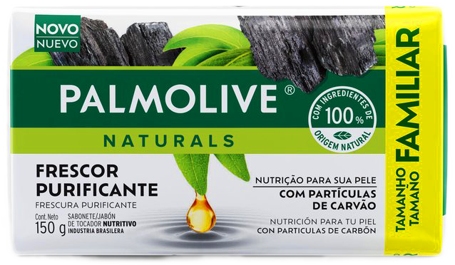 SABONETE BARRA FRESCOR PURIFICANTE PALMOLIVE NATURALS ENVOLTÓRIO 150G TAMANHO FAMILIAR