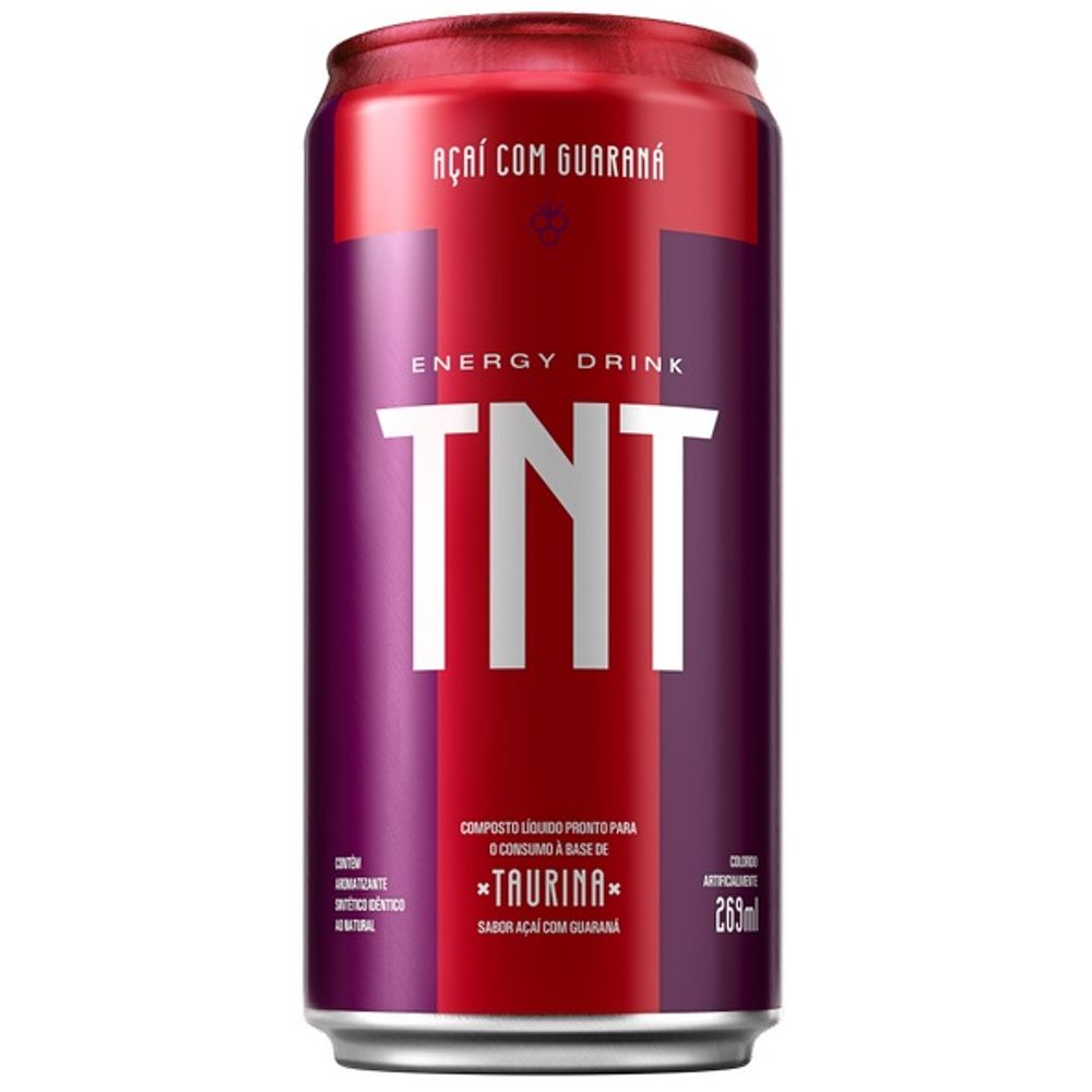 ENERGÉTICO AÇAÍ COM GUARANÁ ZERO AÇÚCAR TNT LATA 269ML — imagem 1