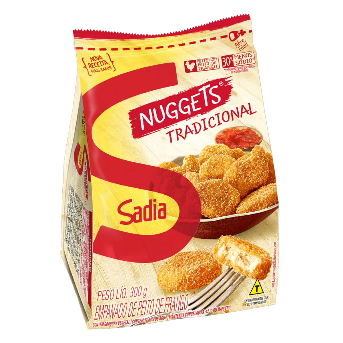 EMPANADO DE FRANGO PEITO ORIGINAL SADIA NUGGETS PACOTE 300G