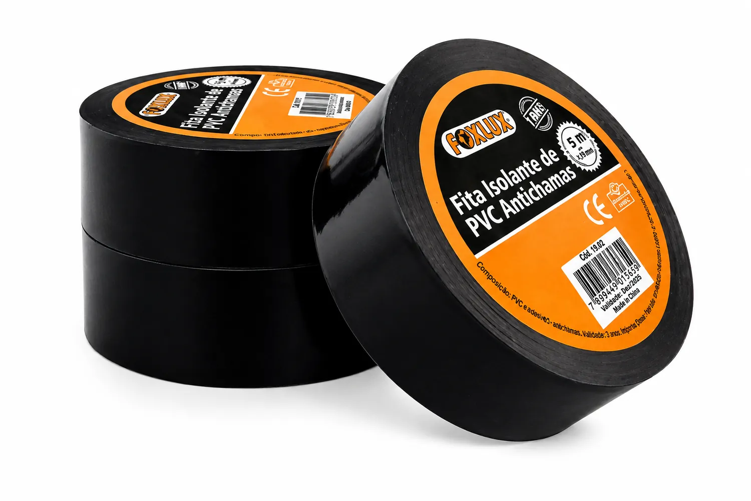 FITA ISOLANTE PRETA 5M FOXLUX