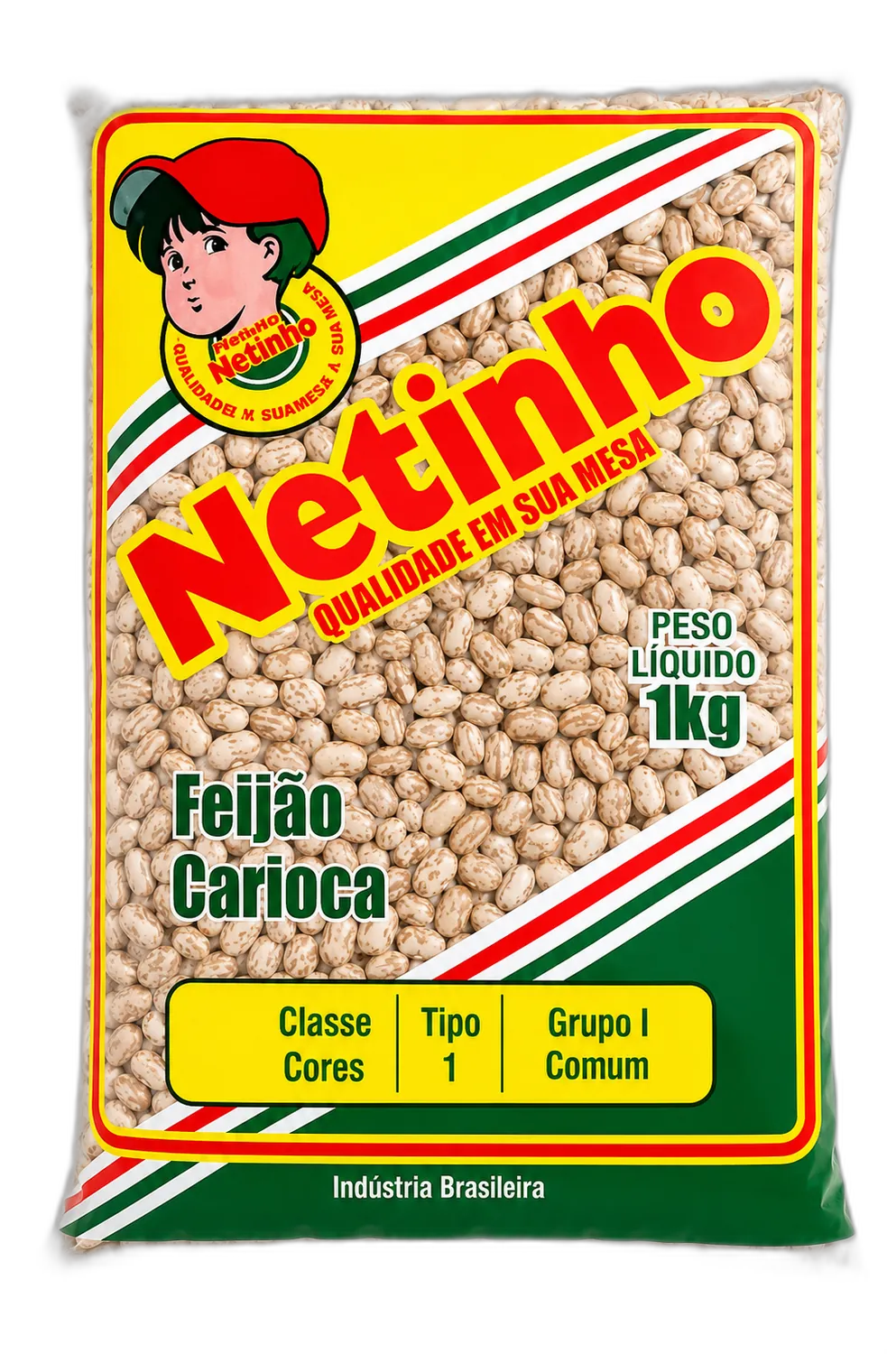 FEIJAO CARIOCA NETINHO TIPO 1, COM 1KG