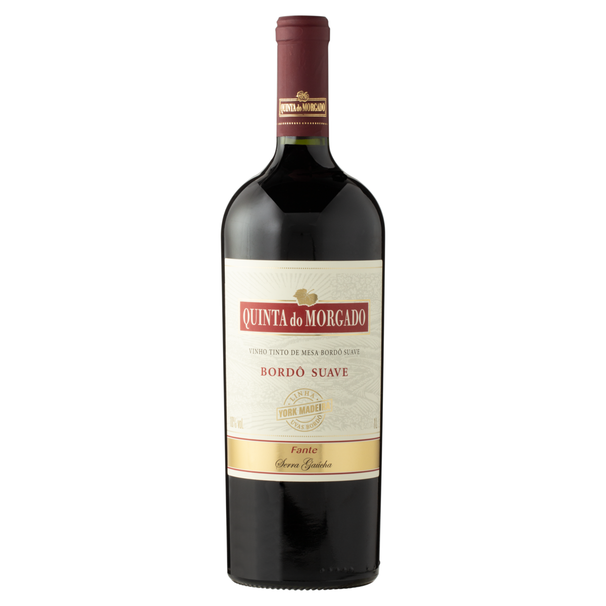 VINHO BRASILEIRO TINTO SUAVE QUINTA DO MORGADO BORDÔ SERRA GAÚCHA GARRAFA 1L