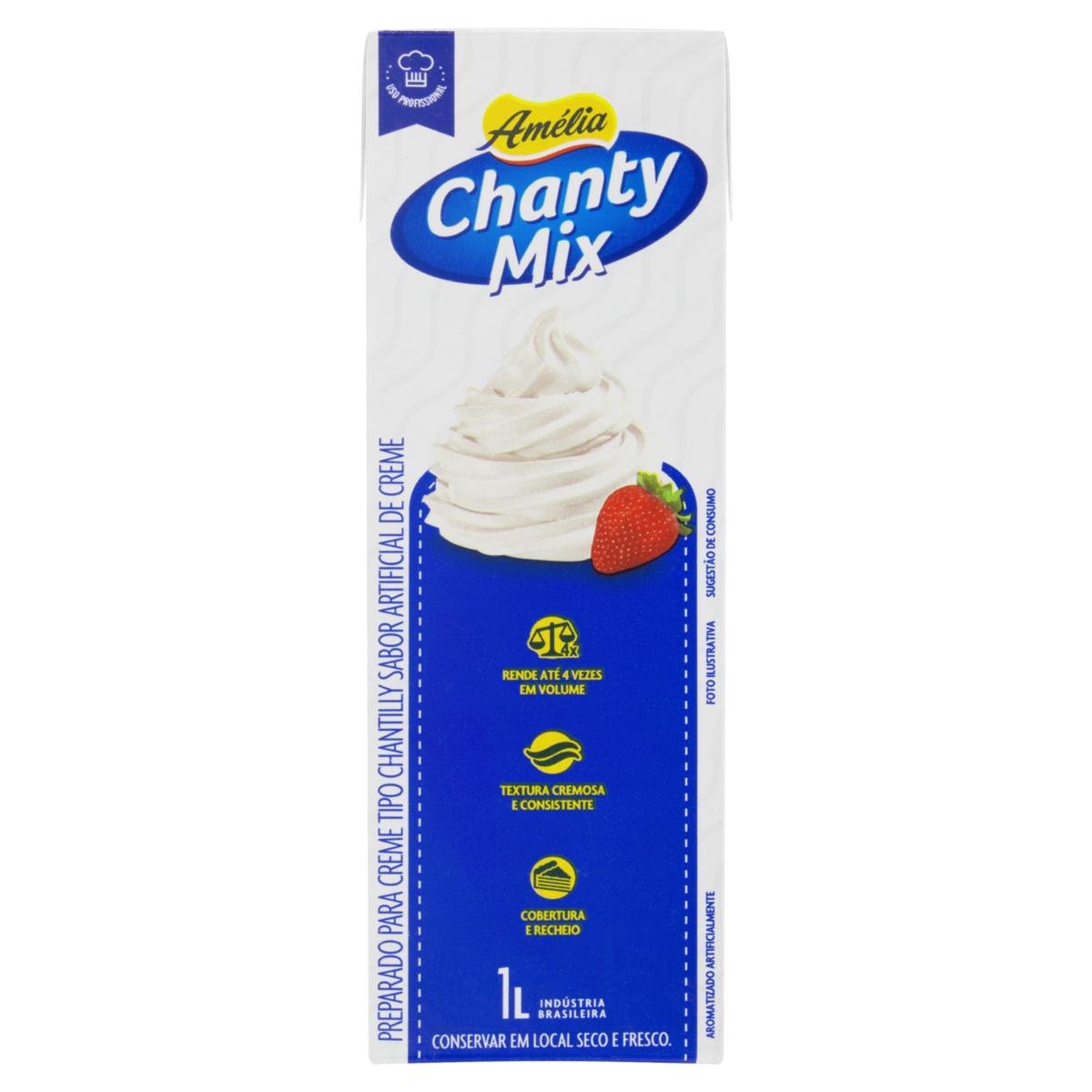 CHANTILLY CREME AMÉLIA CHANTY MIX CAIXA 1L