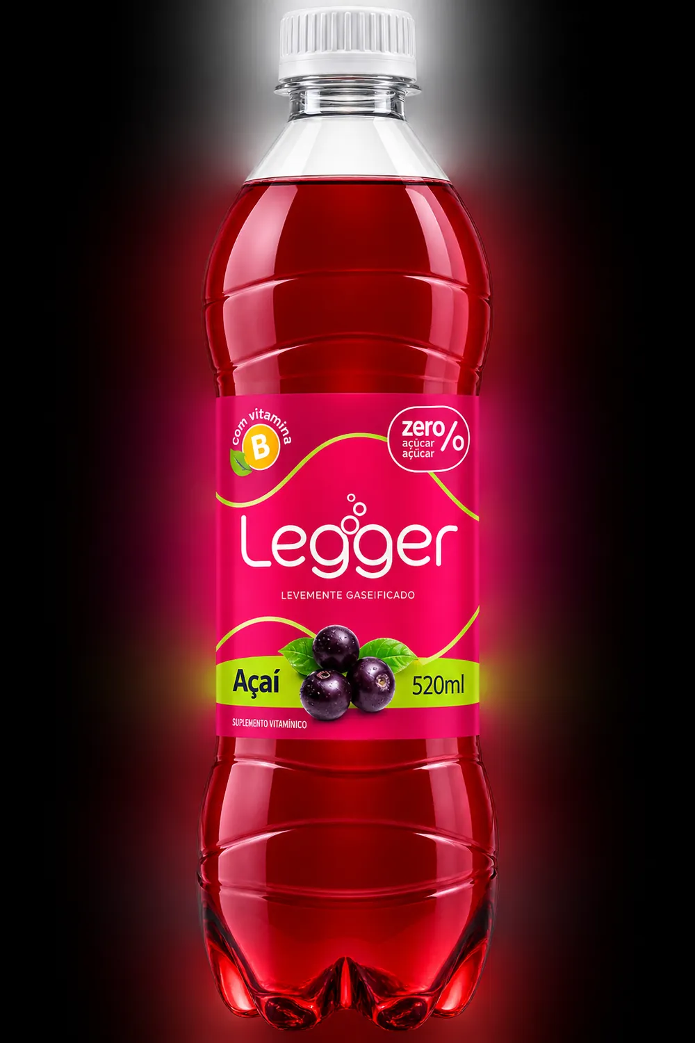 REFRIGERANTE AÇAÍ ZERO LEGGER GARRAFA 520ML