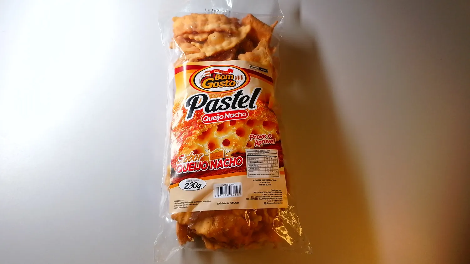 BISCOITO PASTEL SABOR QUEIJO 230G BOM GOSTO