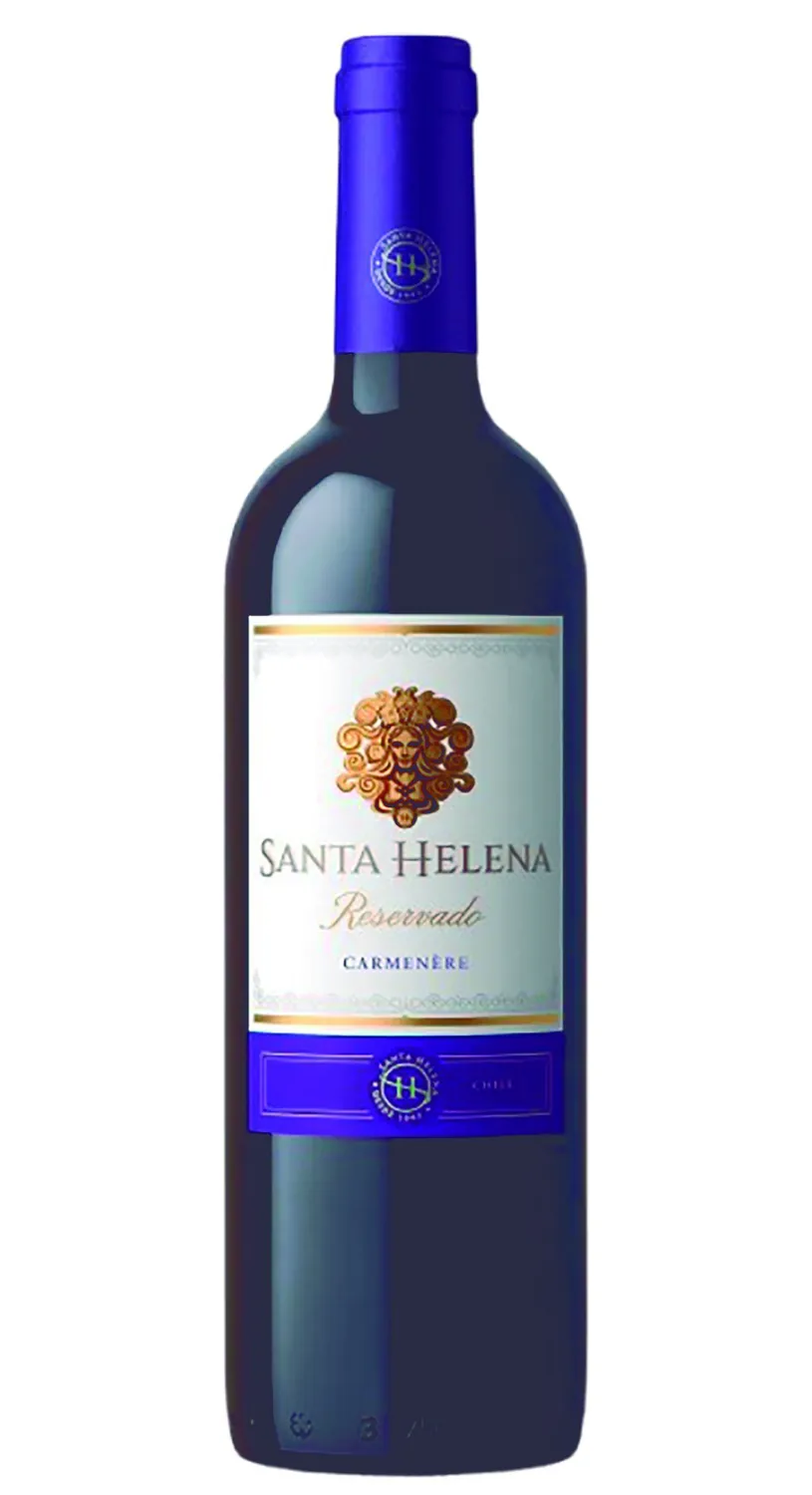 VINHO CHILENO TINTO MEIO SECO RESERVADO SANTA HELENA CARMÉNÈRE VALLE CENTRAL GARRAFA 750ML