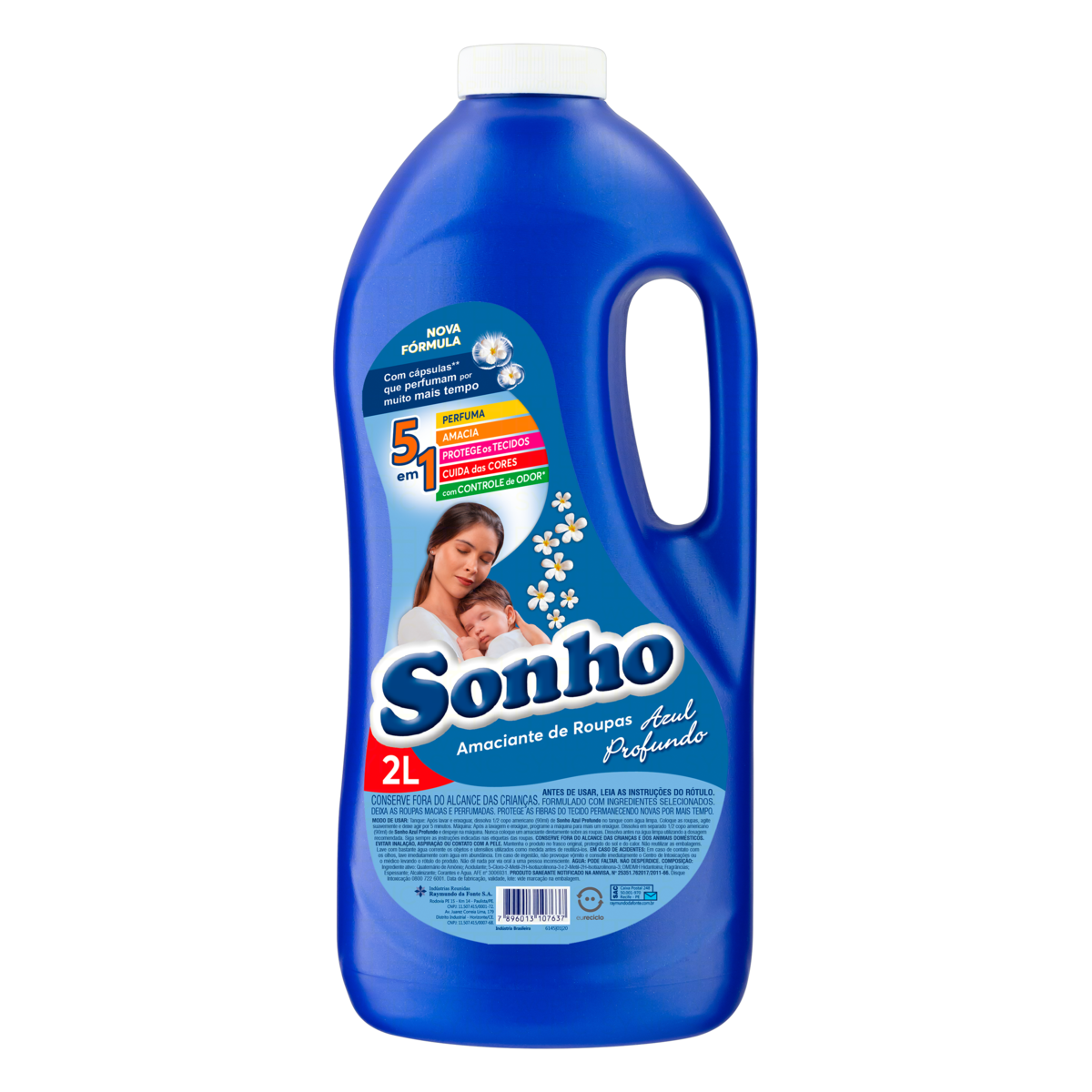 AMACIANTE DE ROUPA DILUÍDO AZUL PROFUNDO SONHO FRASCO 2L 0
