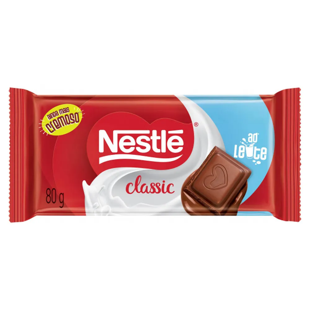 CHOCOLATE NESTLÉ CLASSIC AO LEITE 80G