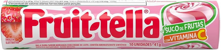 BALA FRUITTELLA SWIRL MORANGO STICK - 41G | 10 UNIDADES — imagem 1