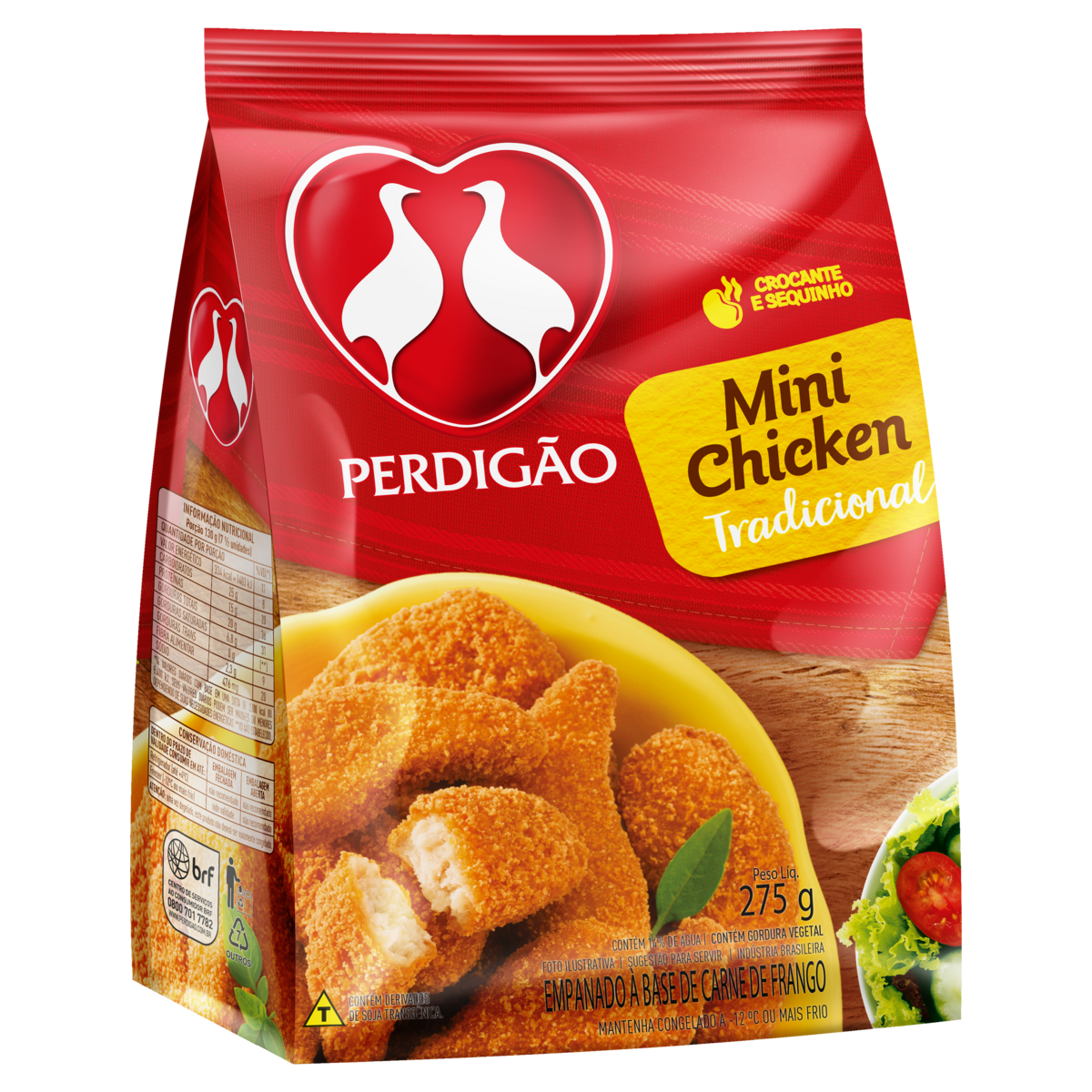 EMPANADO DE FRANGO TRADICIONAL PERDIGÃO MINI CHICKEN PACOTE 275G 0