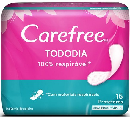 PROTETOR DIÁRIO SEM ABAS CAREFREE TODODIA PACOTE 15 UNIDADES