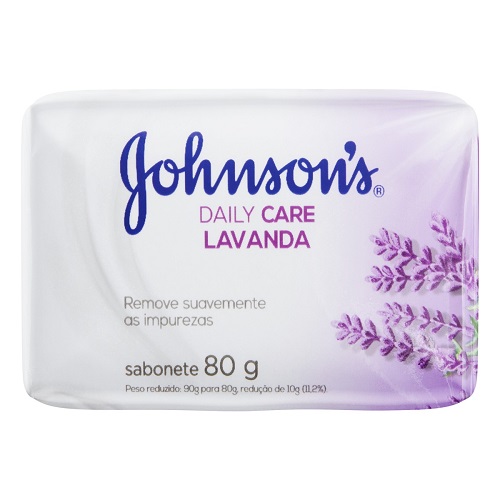 SABONETE BARRA LAVANDA JOHNSONS DAILY CARE ENVOLTÓRIO 80G