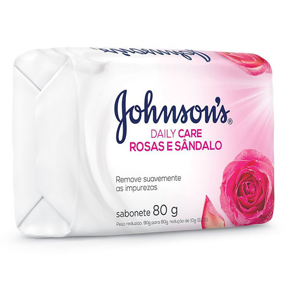 SABONETE BARRA ROSAS E SÂNDALO JOHNSONS DAILY CARE ENVOLTÓRIO 80G 0
